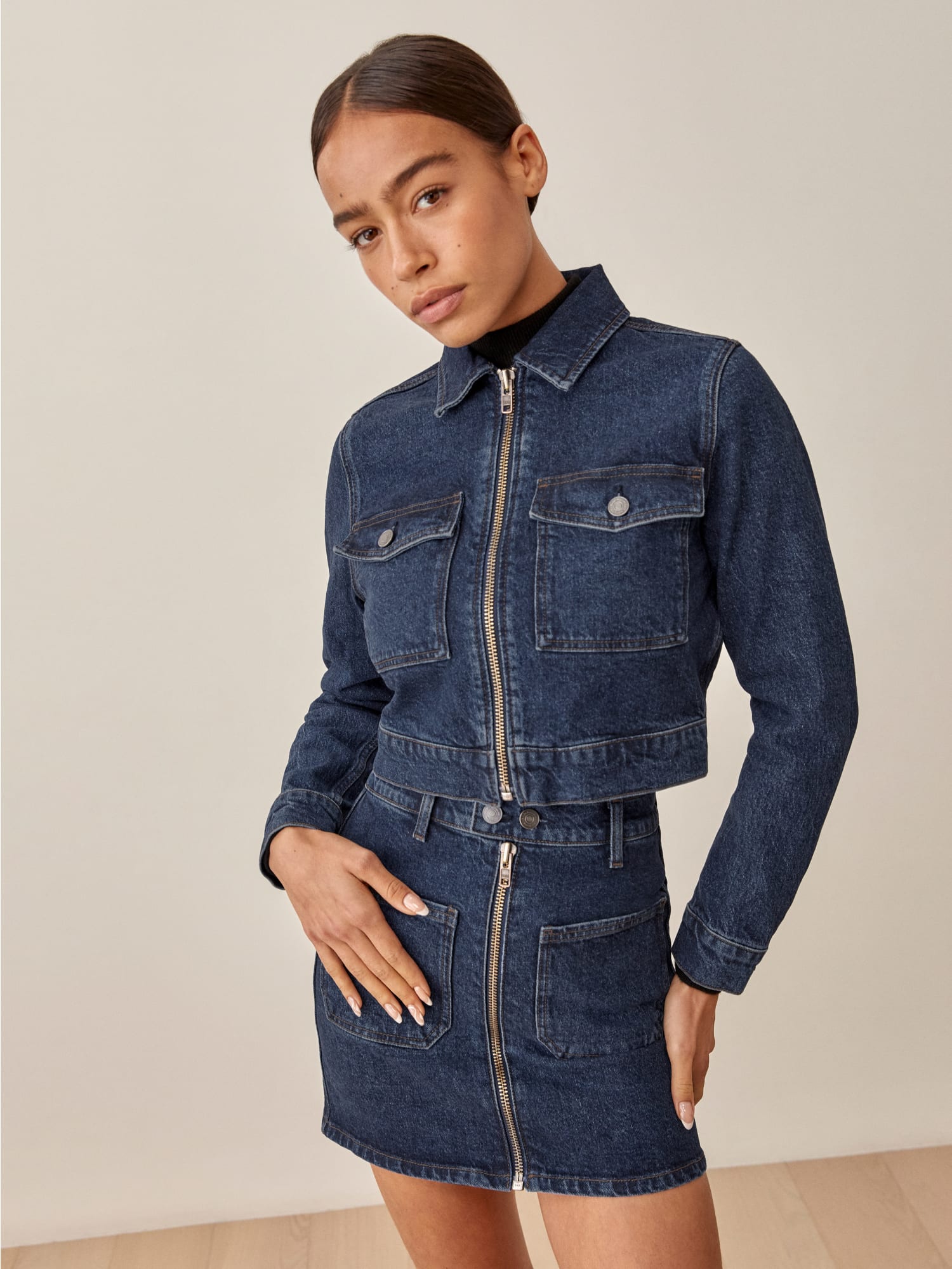 reformation jean jacket