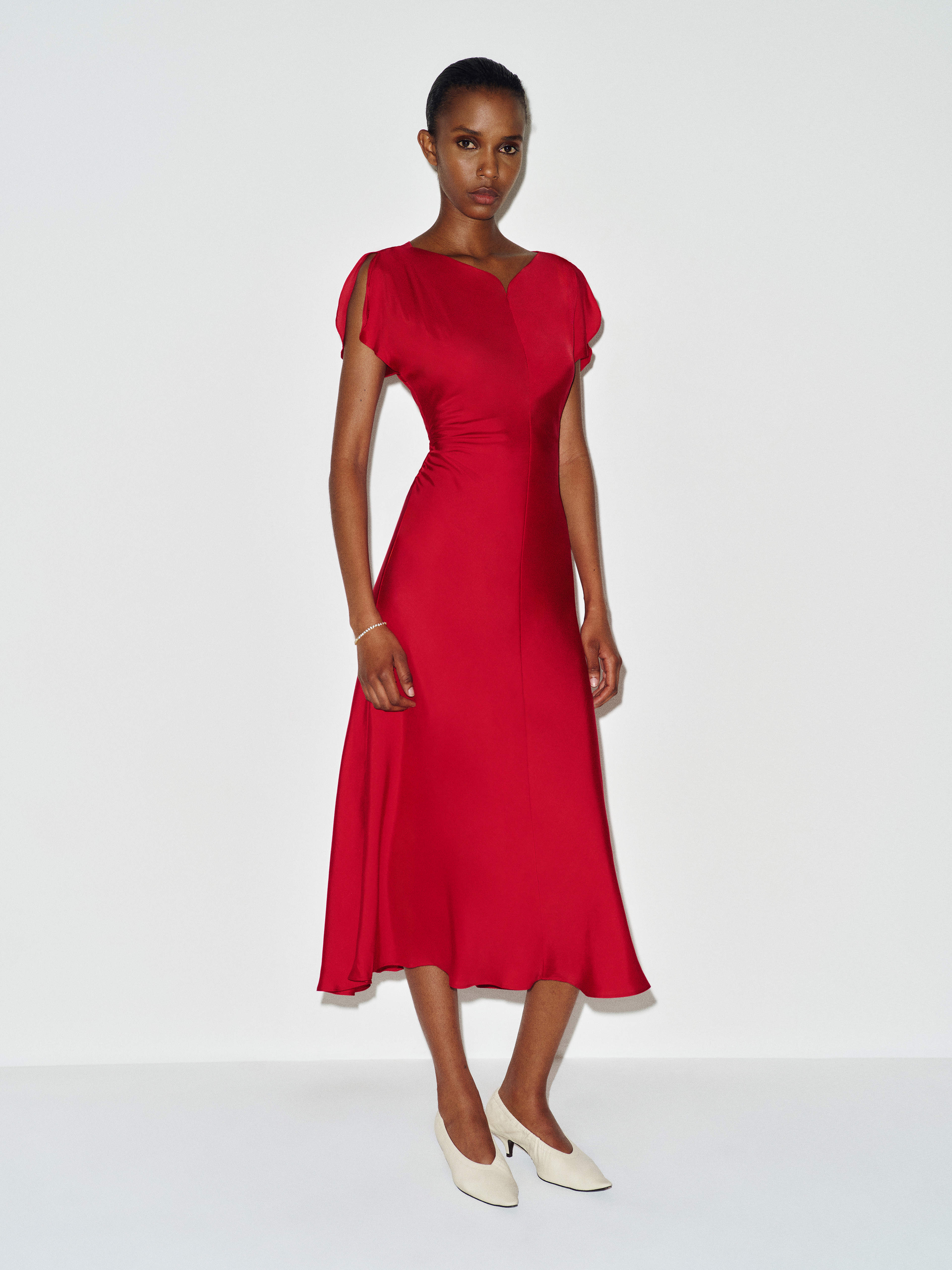 ladies clothing dresses Lanie modest midi dress in cream-Exclusive JanieLanie Sakmal Womens Dresses Long Dark Blue Slip Dress Tiered Sleeveless Ladies Dresses Summer Introducing our latest collection of skirts Sakmal Women's Dresses | Party, Occasion