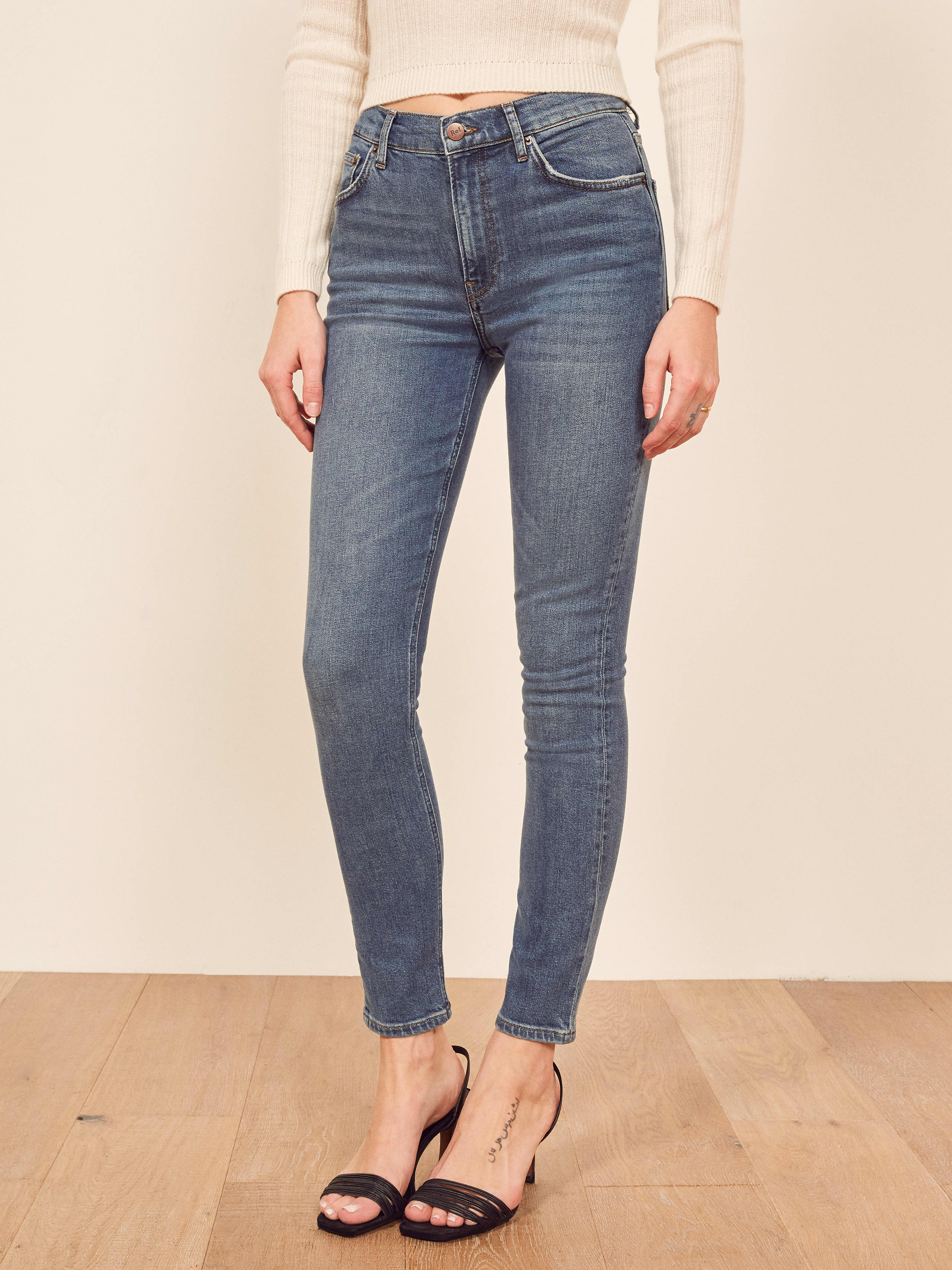 reformation high and skinny