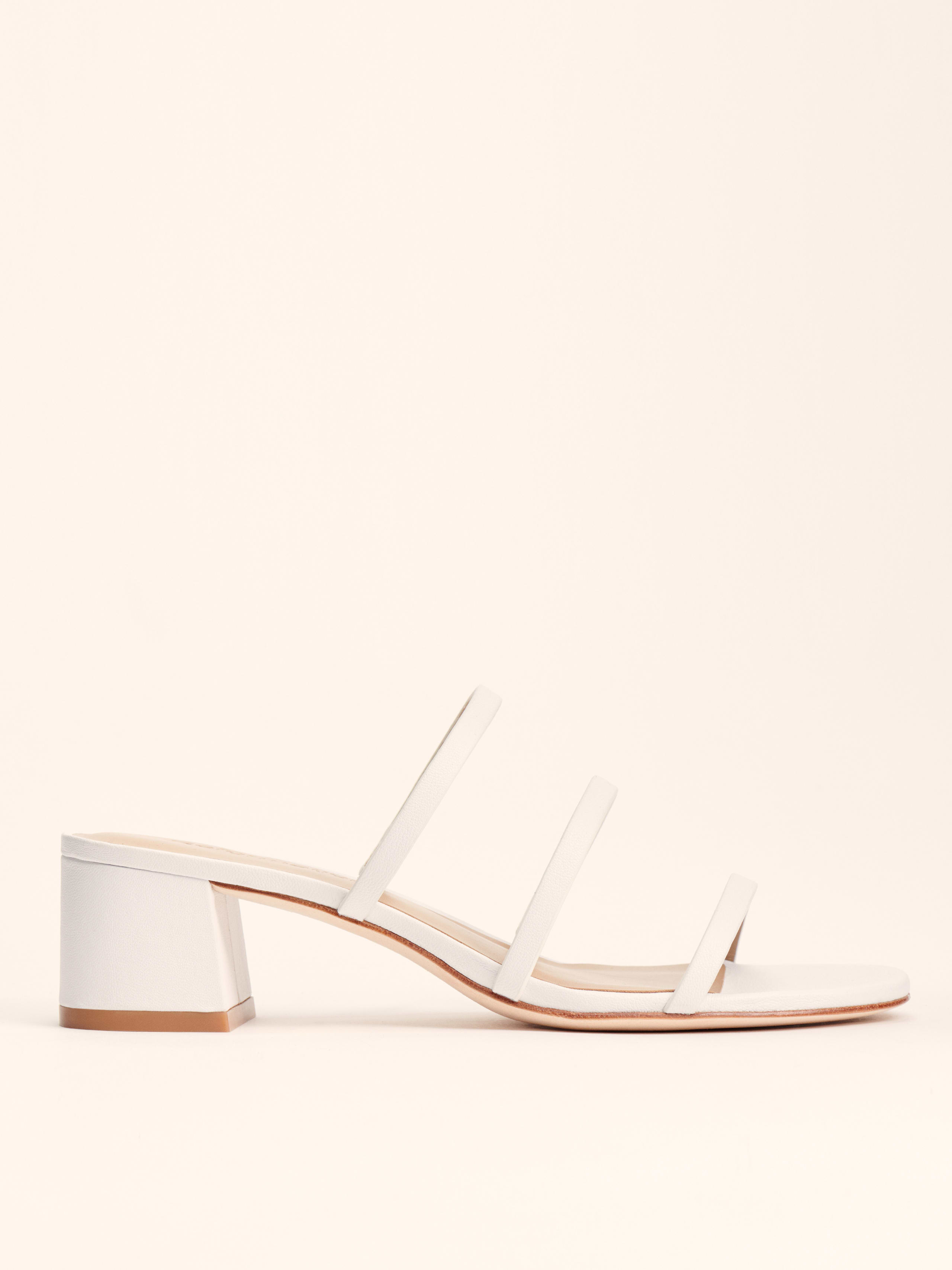 Leather sandal Reformation White size 6.5 US in Leather - 33795628