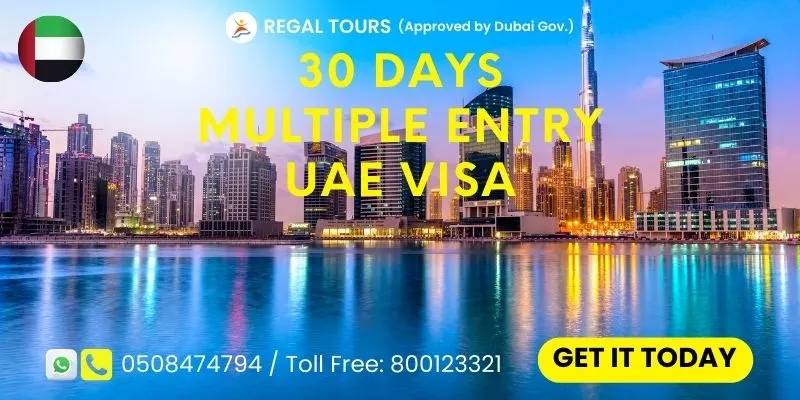 30 Days Multiple Entry Dubai UAE Visit Visa