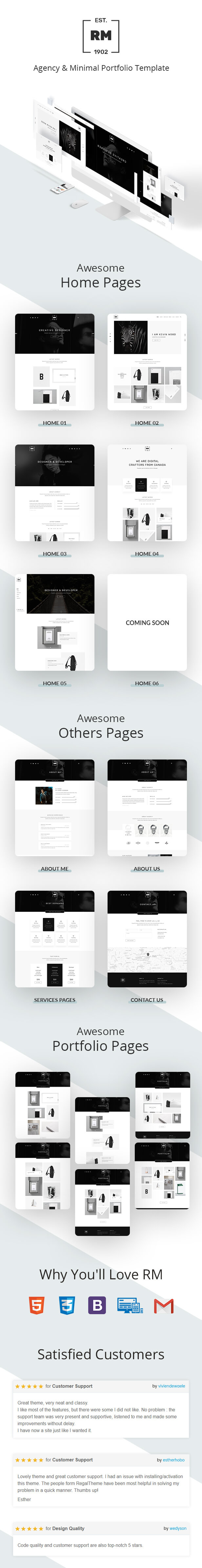 RM - Agency & Minimal Portfolio Template