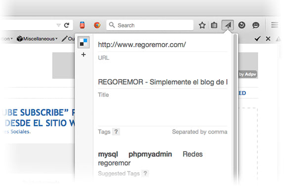 Compartir en Delicious desde Firefox