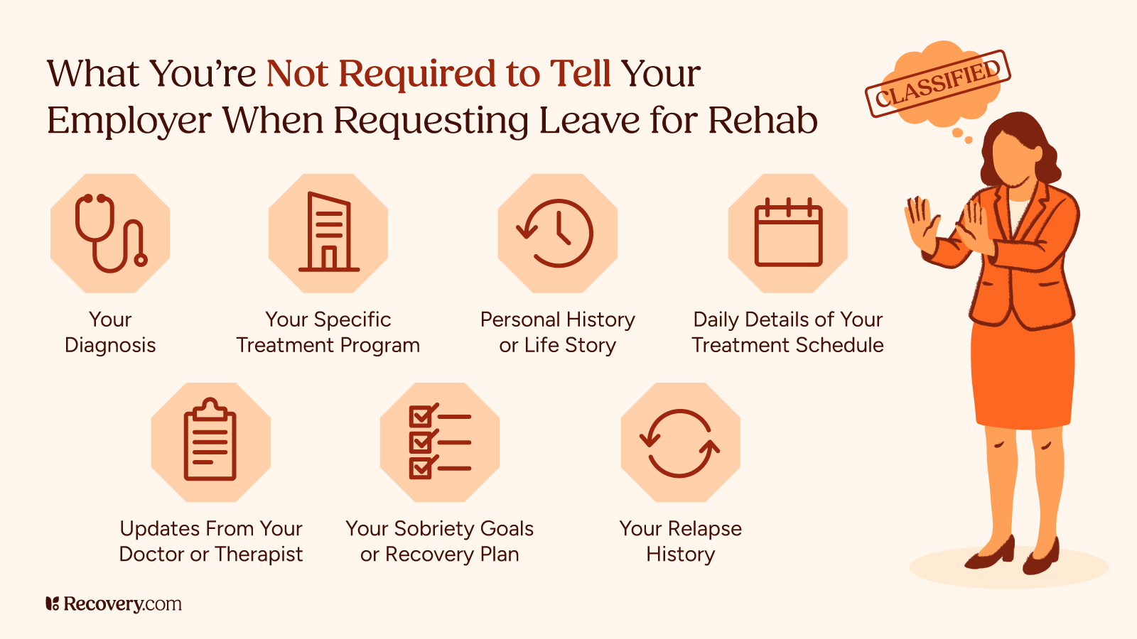How to Request Time Off Work for Rehab: 5 Steps to Protect Your Job 2 what not to tell employer rehab leave
