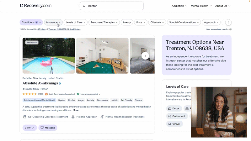 Recovery.com Product Demo