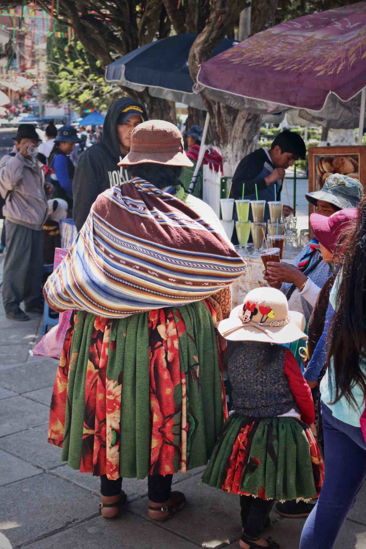 There is no age that one ‘becomes’ a cholita. Learning the customs from her mother often starts from an early age.