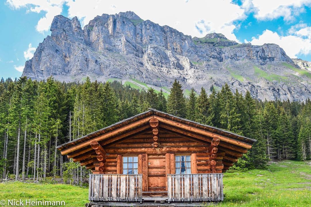Traditional Swiss Hut.