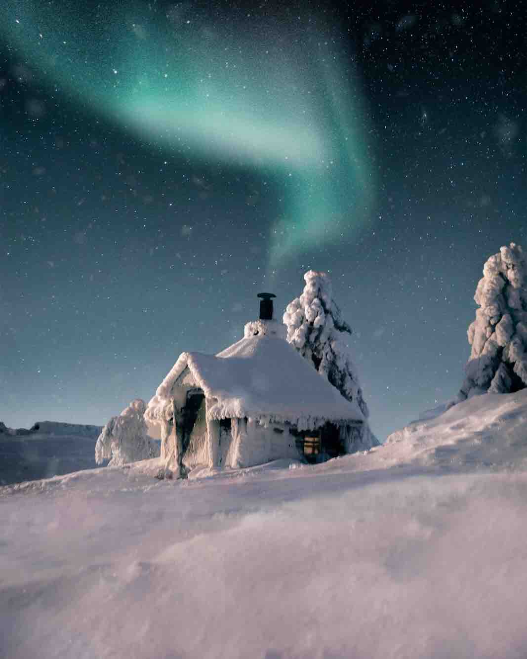 A perfect place to warm up after a cold day in the snow