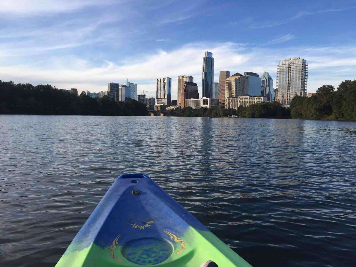 Kayaking with a view