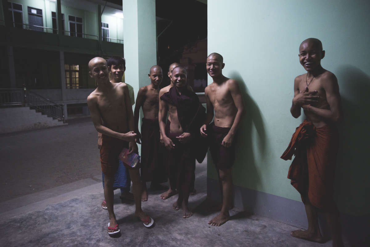 Students at a Buddhist Monastery School