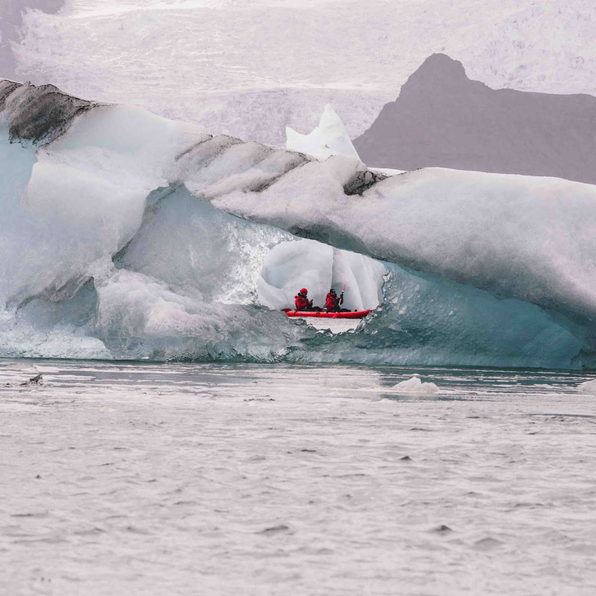 Kayaking through the lagoon 