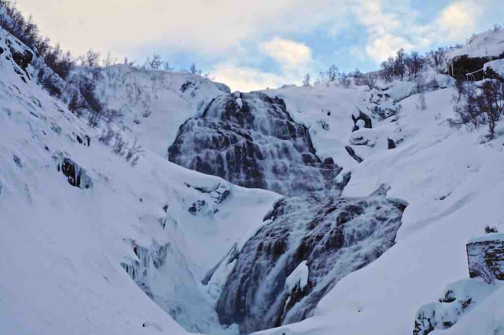 Frozen waterfall