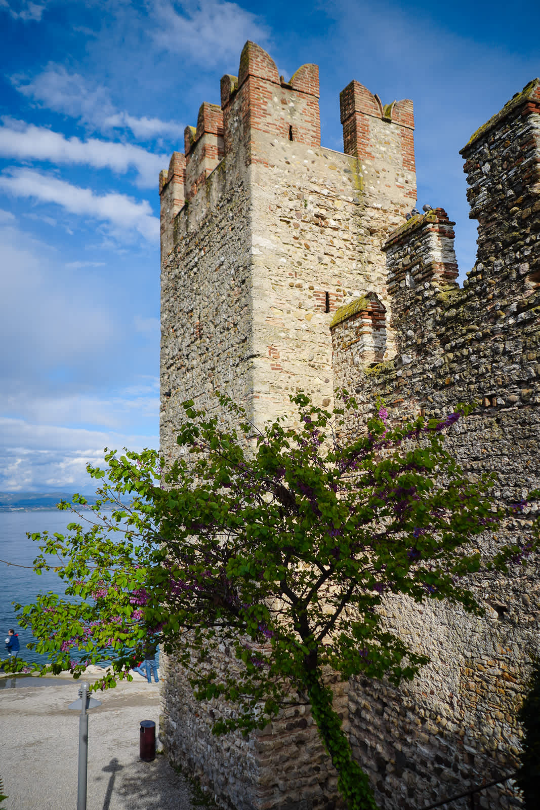 fortifications to protect the harbor in Sirmione