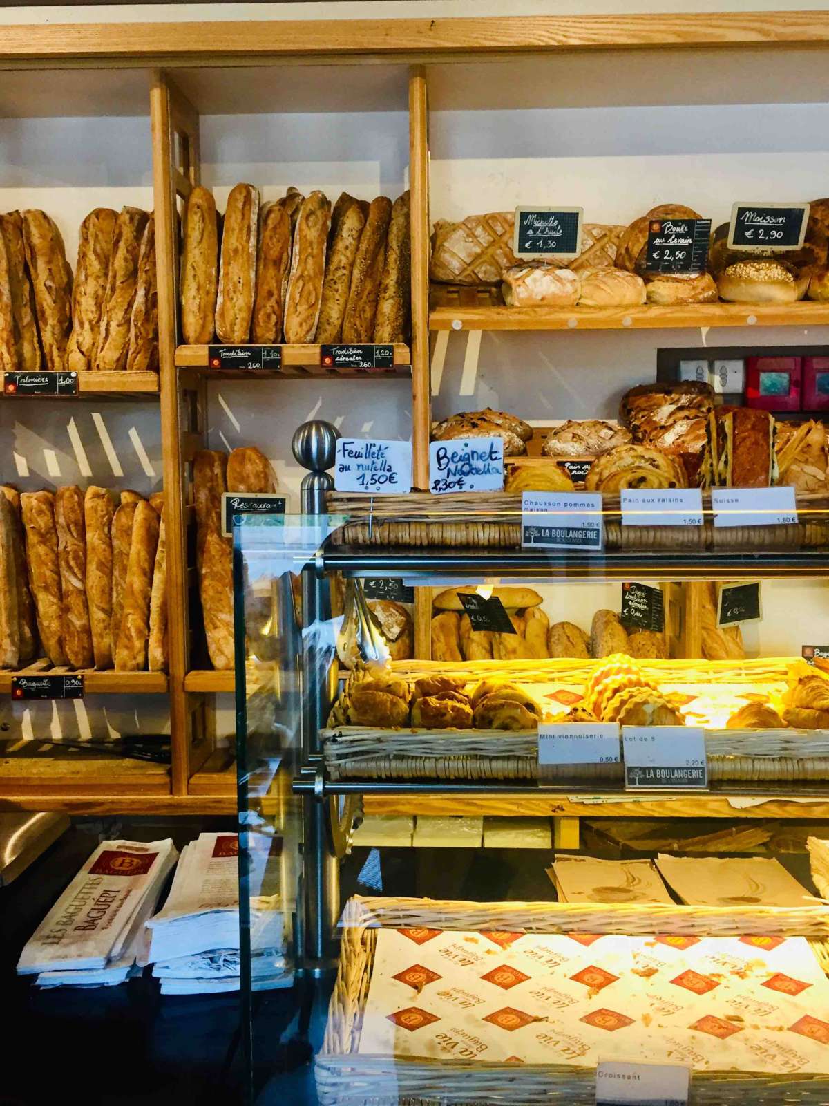 waiting for fresh croissants