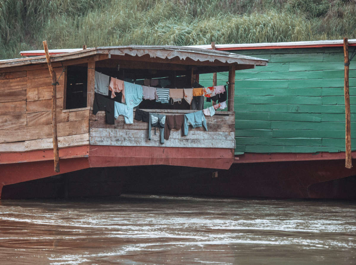 Locals house boats