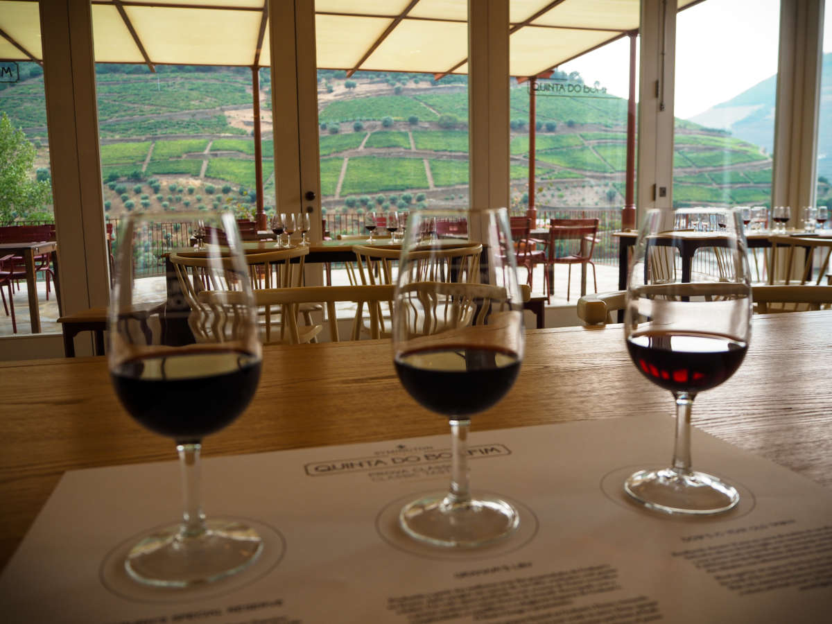 Tasting of Douro wine. 