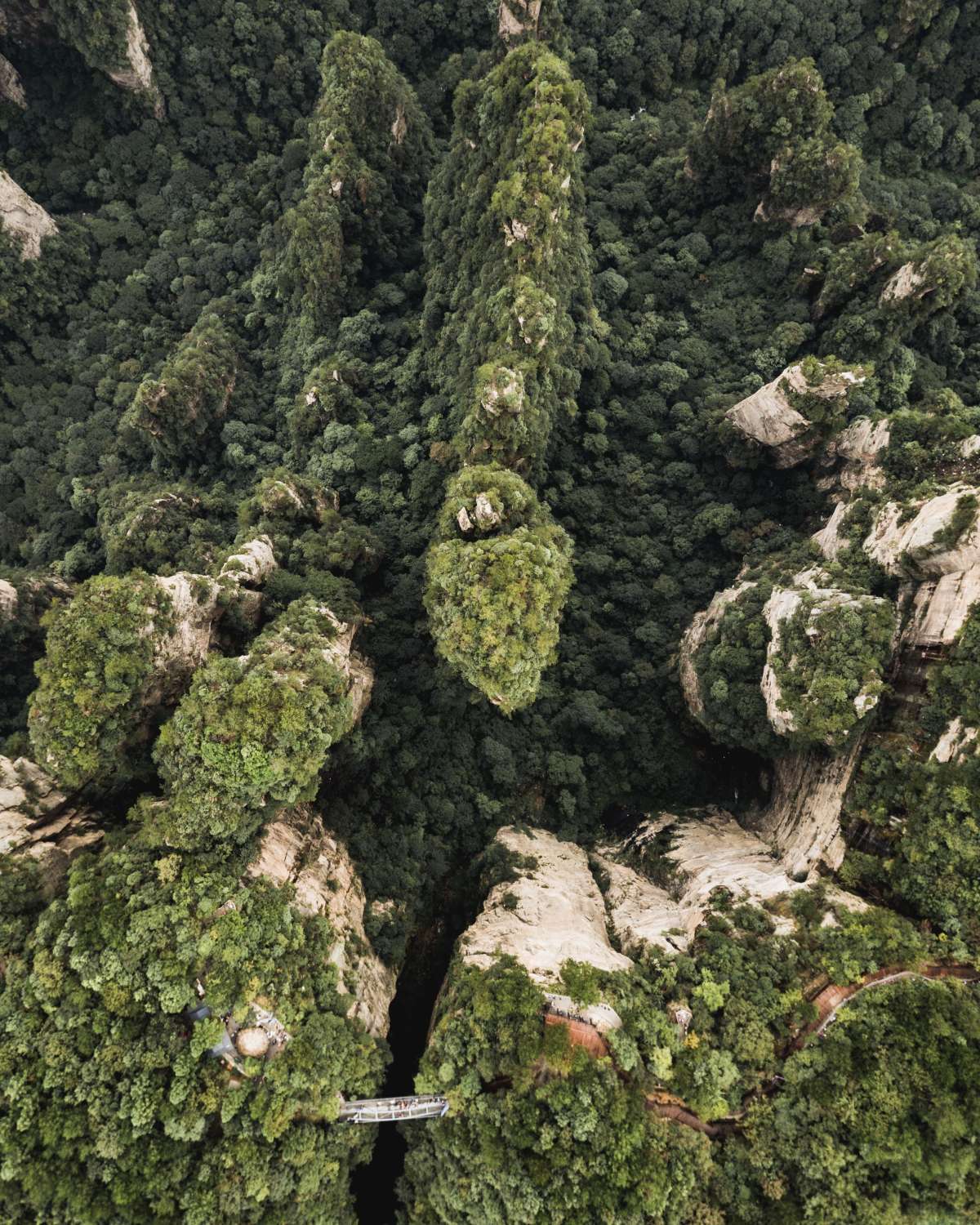 Bridgde near the Hallelujah Mountain from above