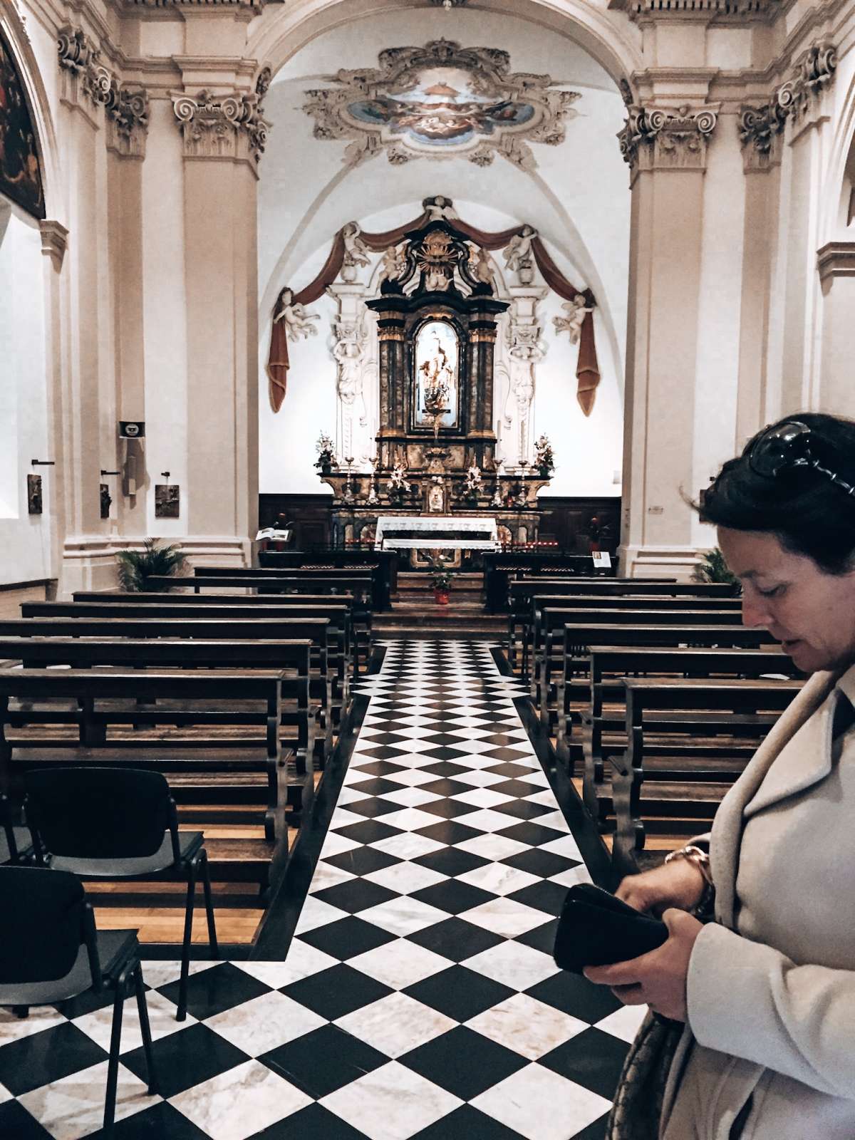 We can never pass a church without my auntie having to go in for a cheeky prayer