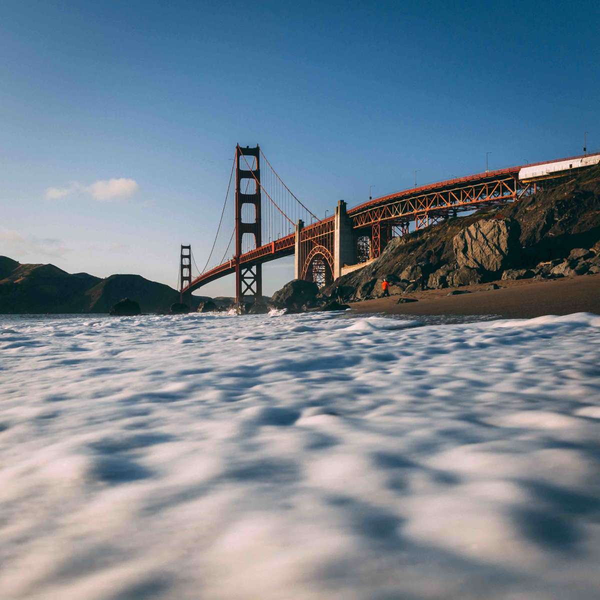 The crazy encounter when I managed to capture the white wash of the water across the whole beach 