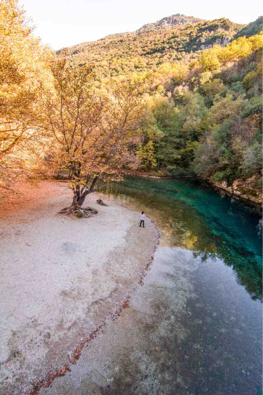 The super clear waters of Voidomatis river, famous for sports such as rafting