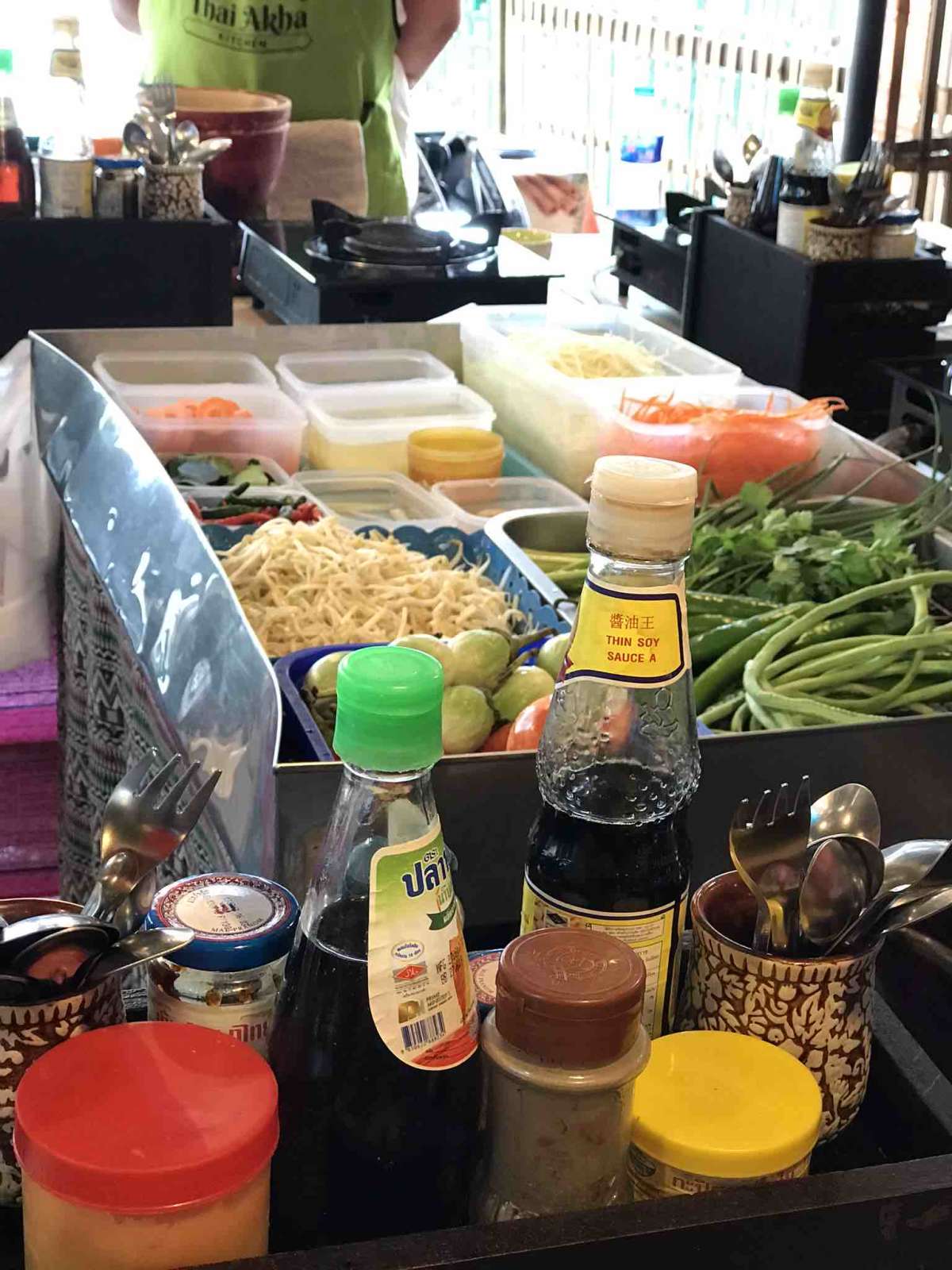 Ingredients for Thai food. Cooking classes 