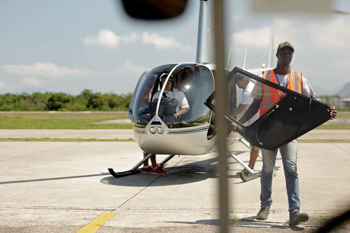 Taking the Doors off the Helicopter