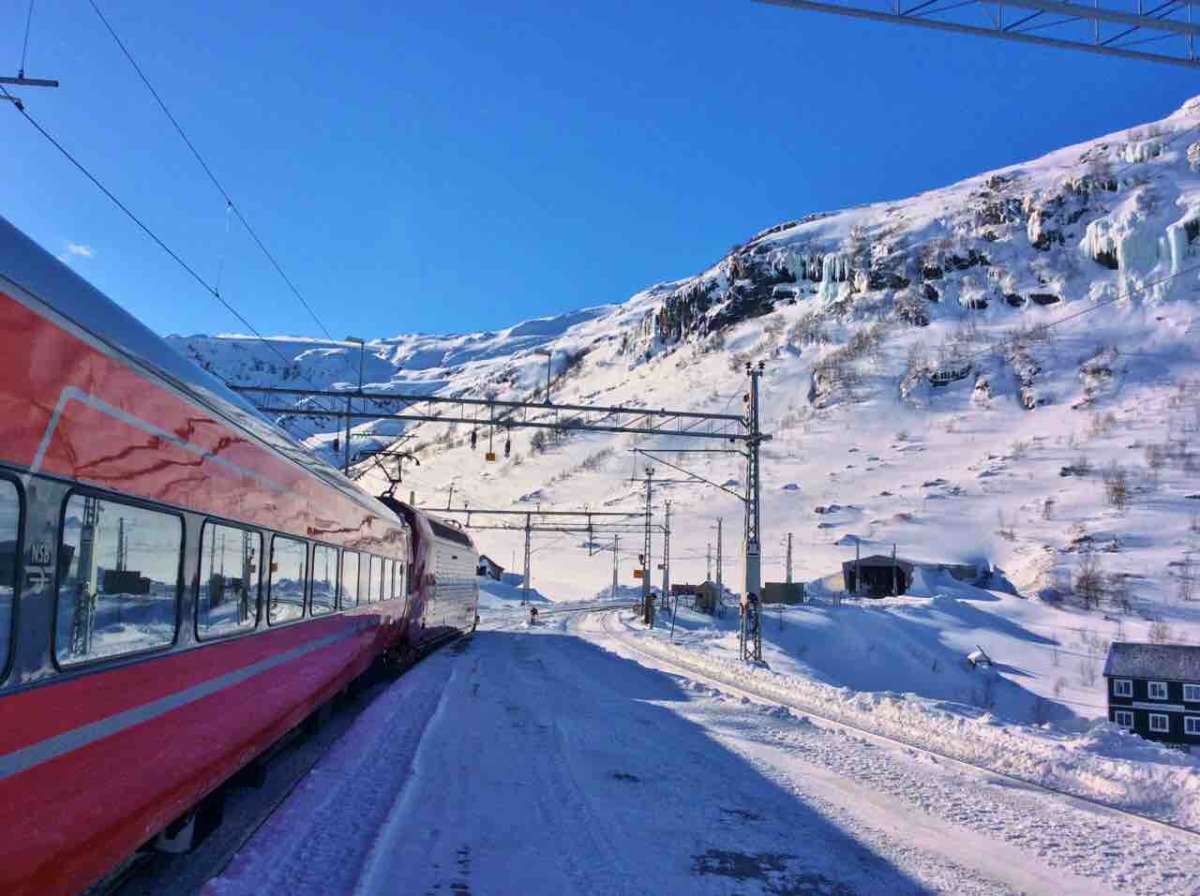 At one point we had to get off the train and get onto another one.