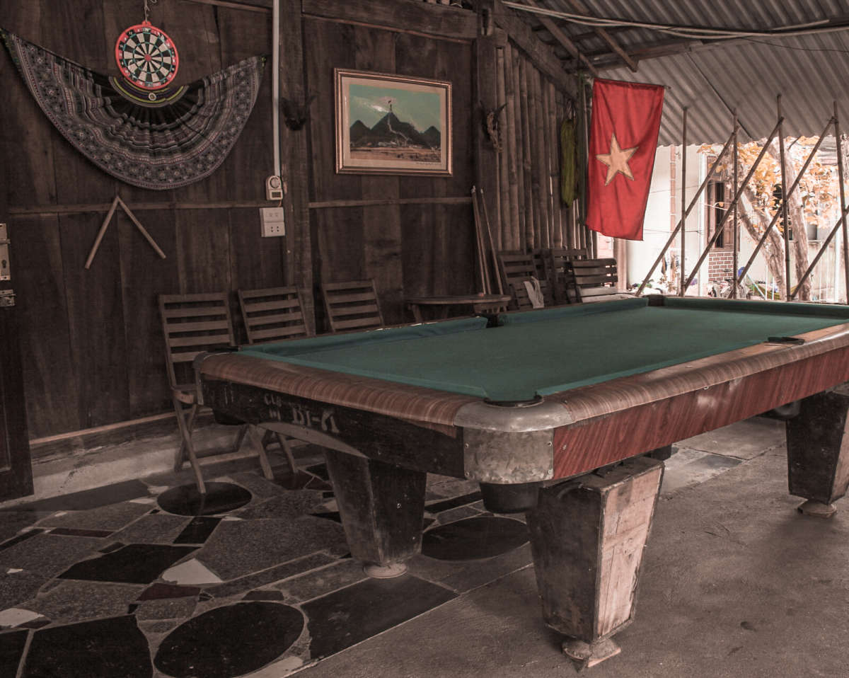 Pool table area