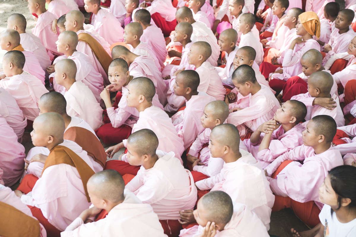 Baby Nuns at a Buddhist monastery school