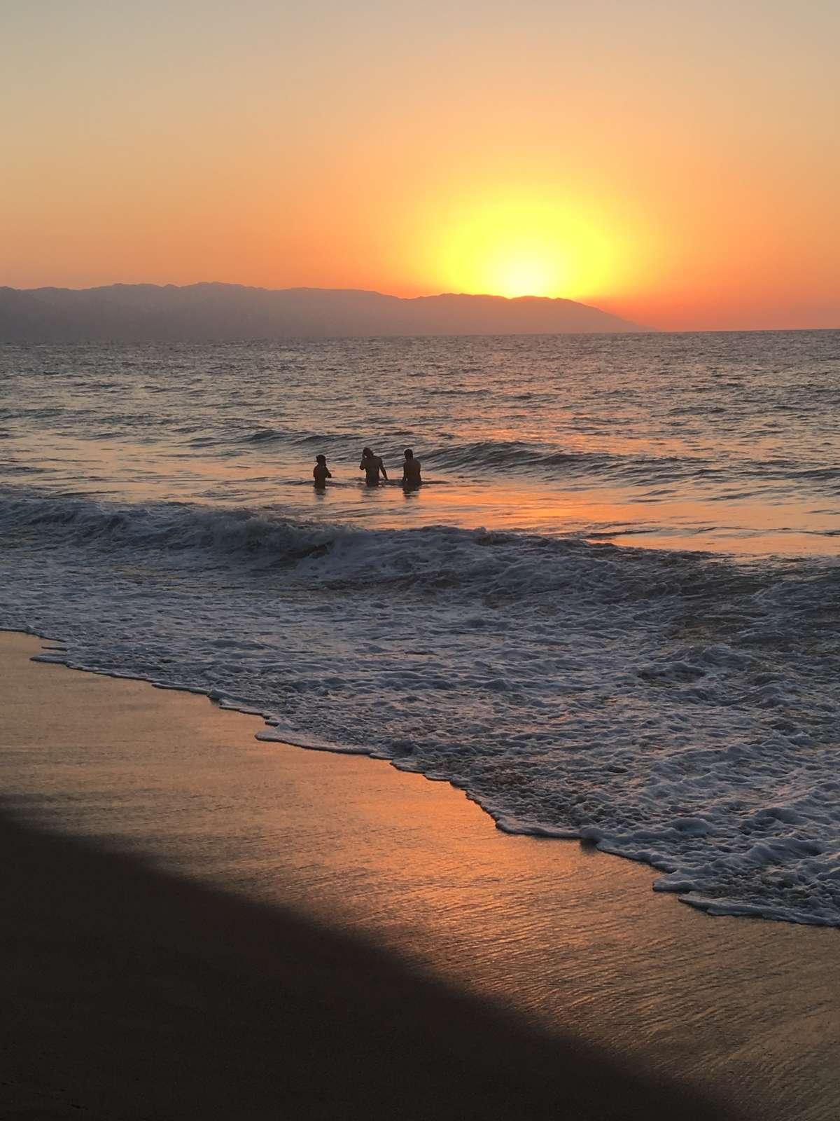Sunset at Playa de los Muertos the gay beach