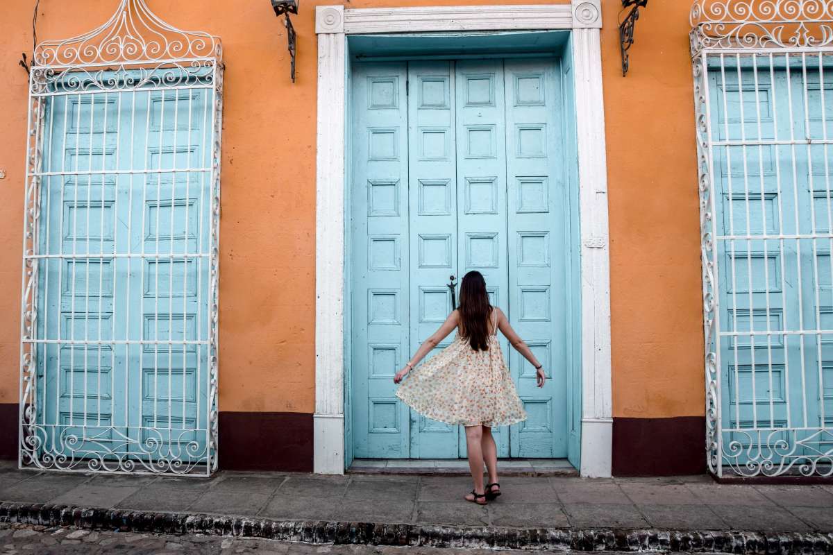 Colorful doors in Trinidad