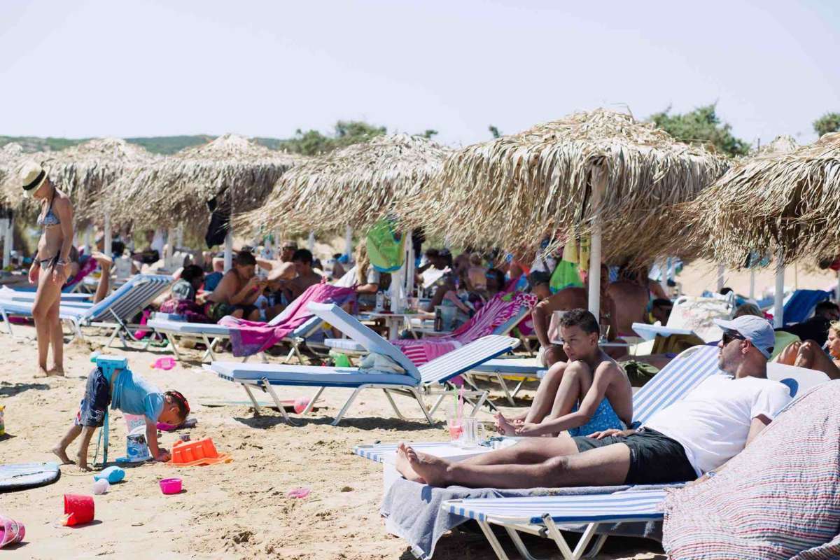 Chilling on Santa Maria Beach. 