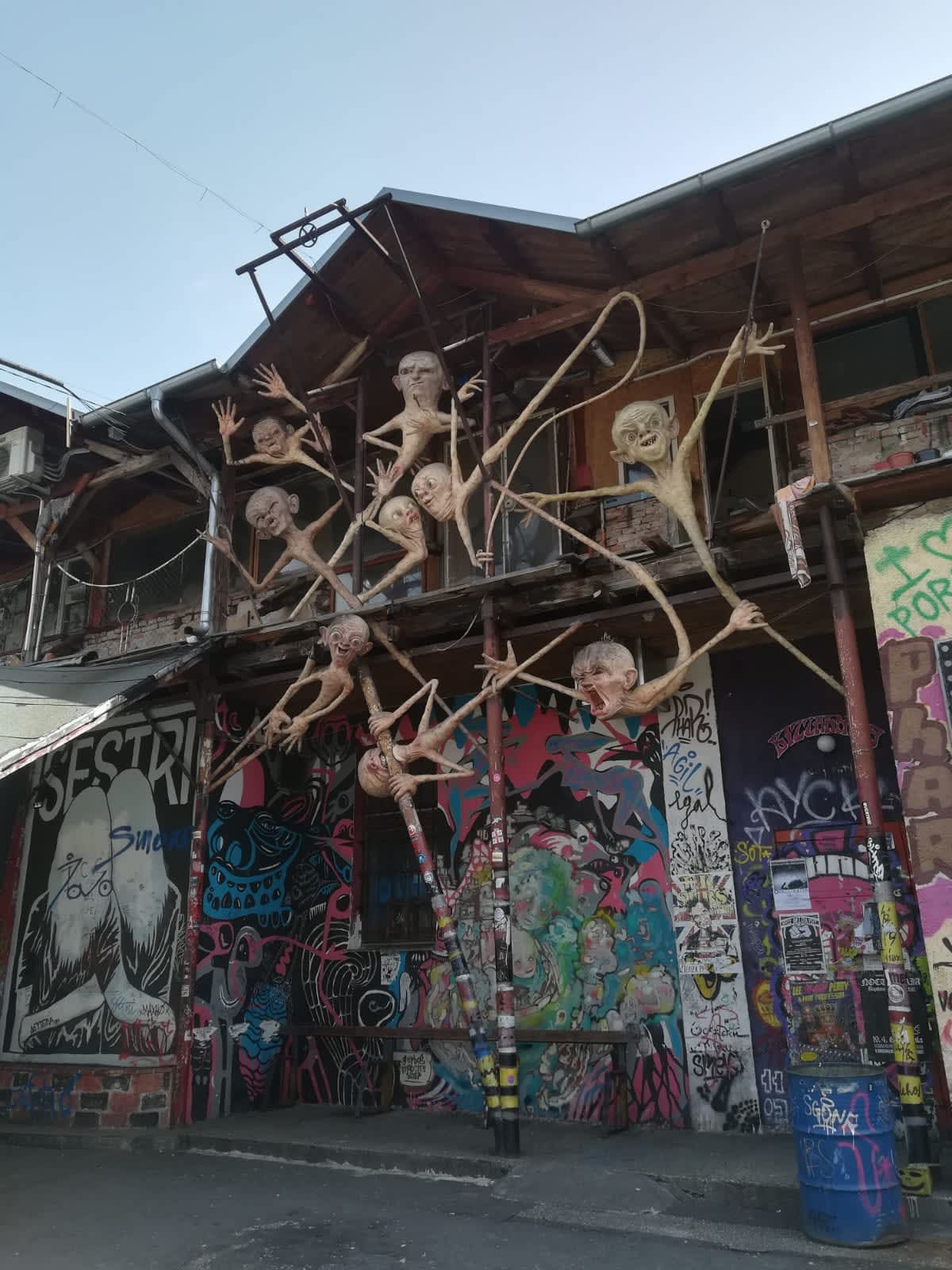 Artistic installation at Metelkova