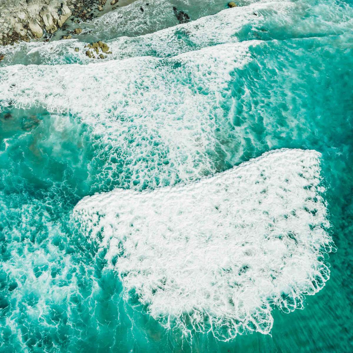 Waves Rolling into the Kynance Cove