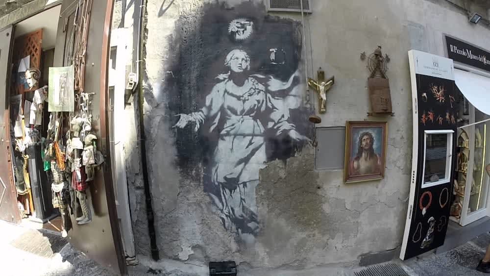 La Madonna con la pistola, Banksy