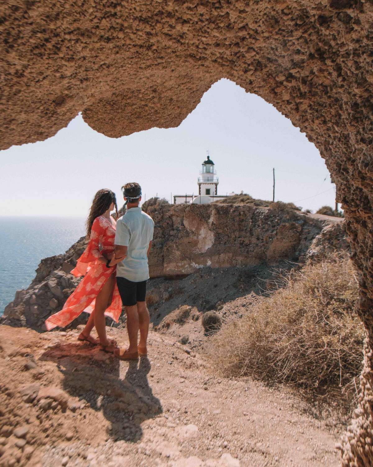 The view of Akrotiri lighthouse.