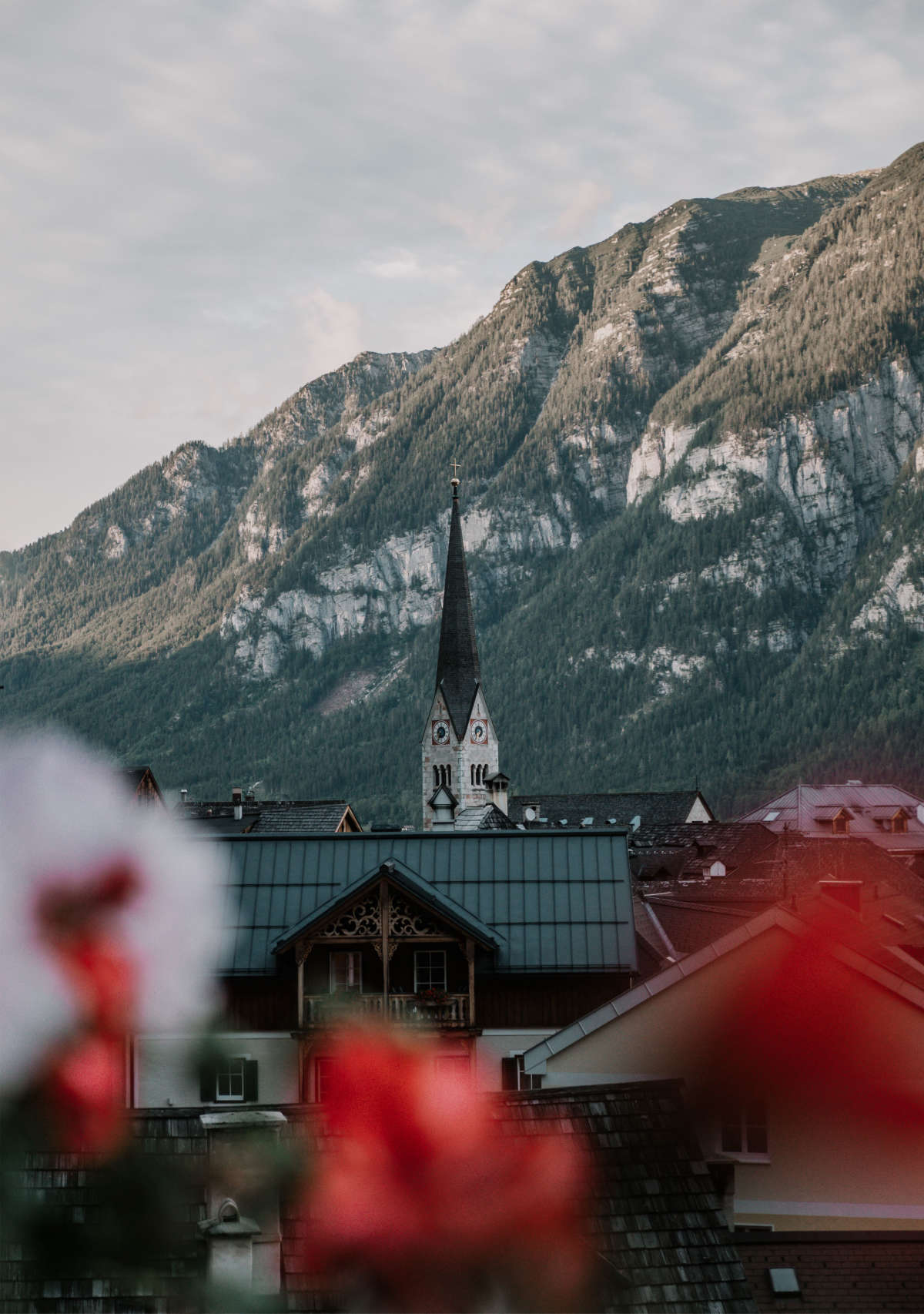 Balcony views of the Hallstatt town