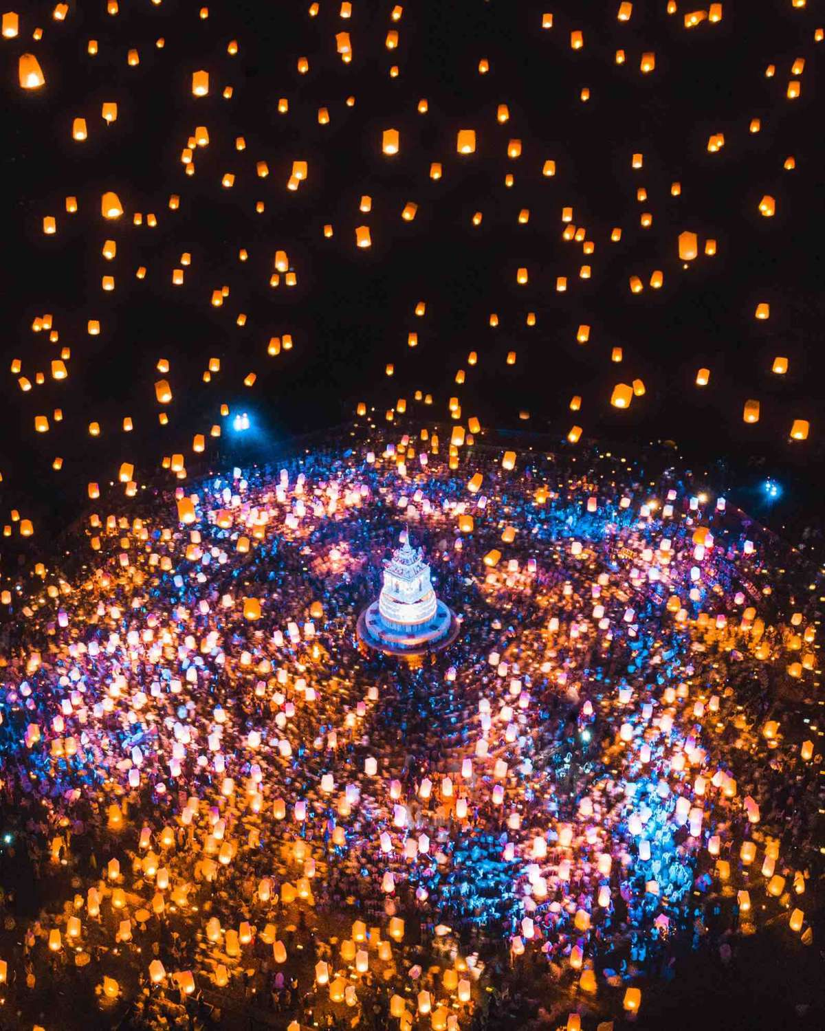 aerial view of the festival!