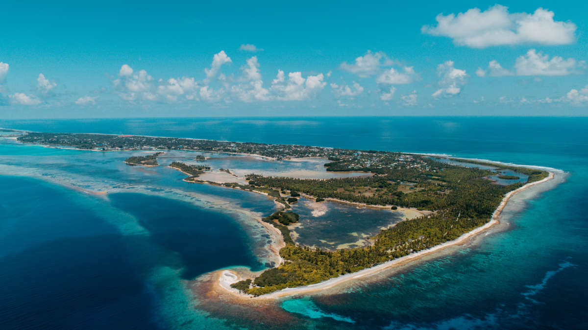 Aerial view on Addu Nature PArk