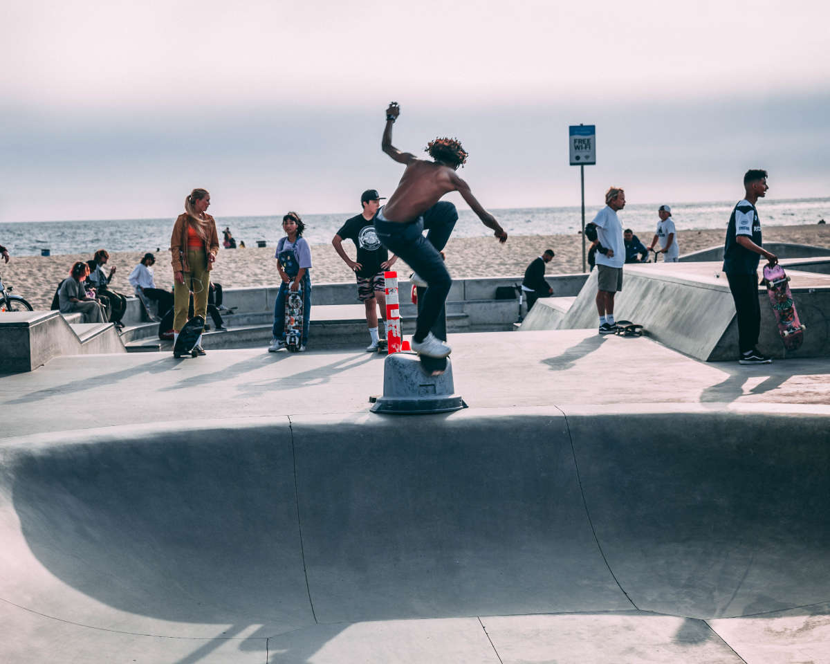 People from all walks of life come to the skate park  and skate as one. 