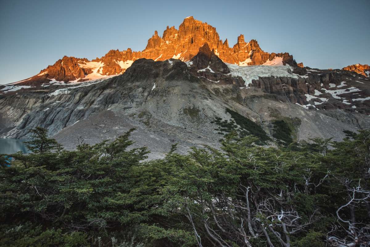 Sunrise on mt. Cerro Castillo