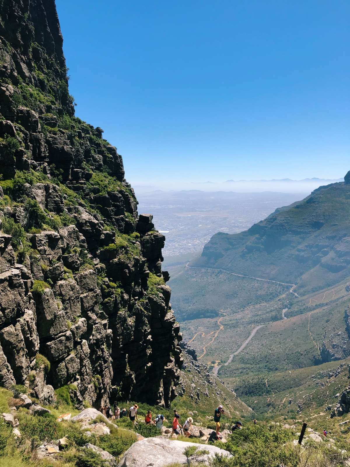 Climbing Table Mountain.