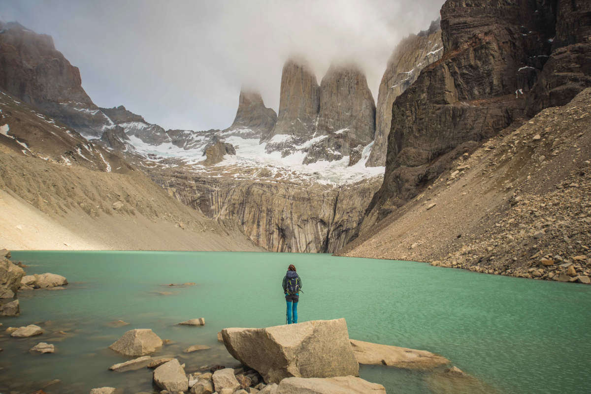 The towers\x27 base in Torres del Paine National Park