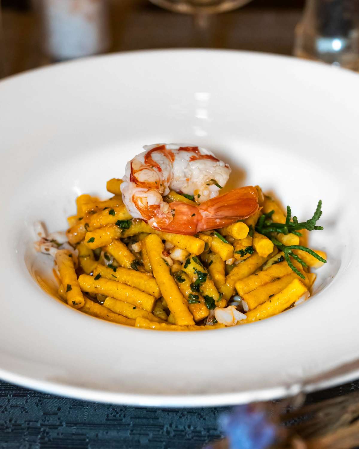 Passatelli asciutti ai crostacei con profumo di limone, Locanda CelestiAle, Bologna