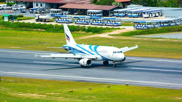 Bangkok Airways Landing in Koh Samui