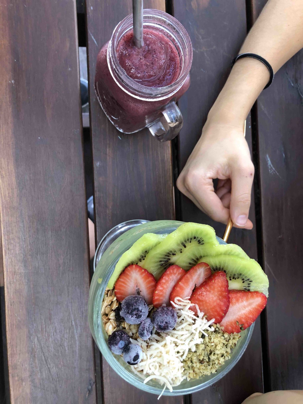 1st day in Cancun. Breakfast: Vegan açaí bowl.