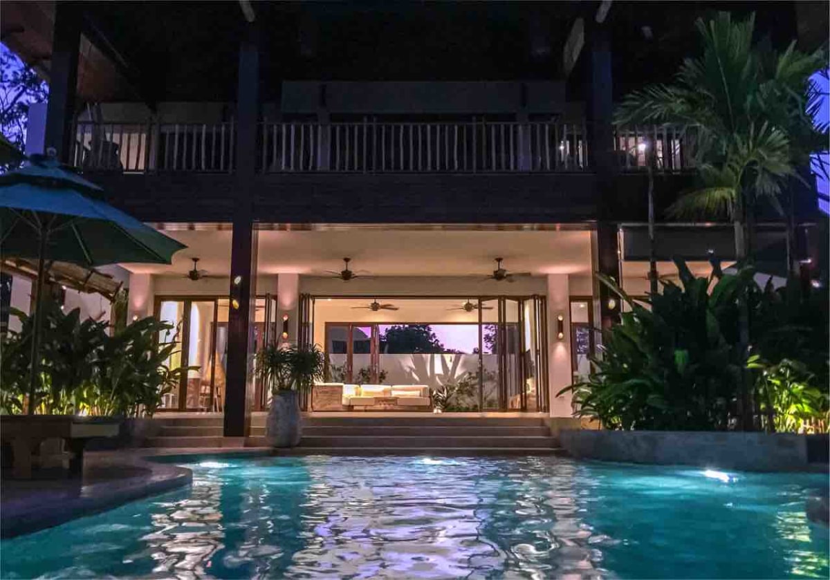 Living Room View from the Pool