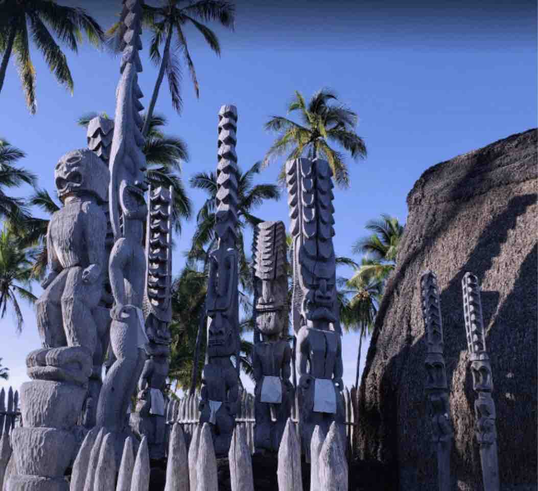 Carved Hawaiian Kii’s