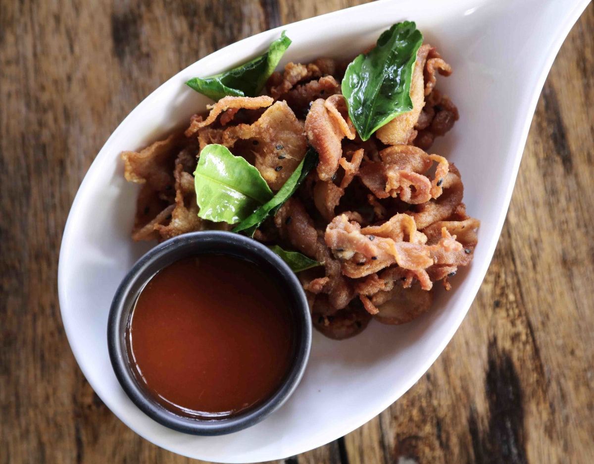 Streaky Pork with Kaffir Lime Leaves