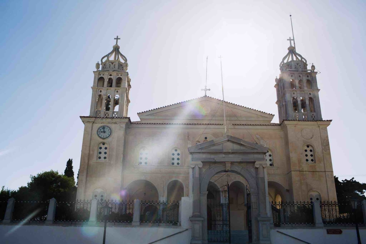 The ancient Church of Agia Triada.